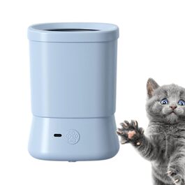 Мийка для лап собак, щітка для лап, 11,2 x 15,4 см, портативна, анти-розбризкування, 2 швидкості, аксесуар для купання собак, для активного відпочинку, подорожей, кемпінгу, хайкінгу, блакитна