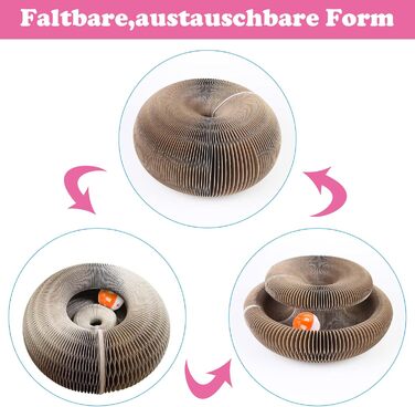 Котяче дряпальний борд - інтерактивна іграшка з котом'ятою та дзвіночком. Дряпальний картон для котів, іграшка для шліфування кігтів.