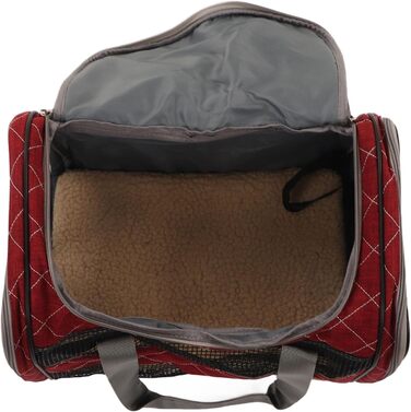 Транспортна переноска для собак та котів, складана, дихаюча, м'яка переноска з плечовим ремінцем (Бургунді)