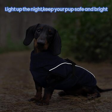 Тепла зимова куртка для собак Dacke Hundemante, XS, темно-синій: надійна захист та видимість