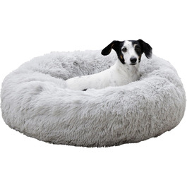 Кербл Pet Kuschelbett Fluffy - м'яке ліжко для котів та собак, сірого кольору, 76x76x19 см