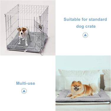 Килимок-ліжко для собак Onarway, середній, миючий, пухнастий, 76 x 54 см, для котів, цуценят, середніх тварин, сірий (76 x 54 x 5 см)