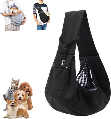 Сумка-переноска для собак до 10 кг, чорна. Регульована переноска для маленьких тварин, ідеальна для прогулянок та подорожей