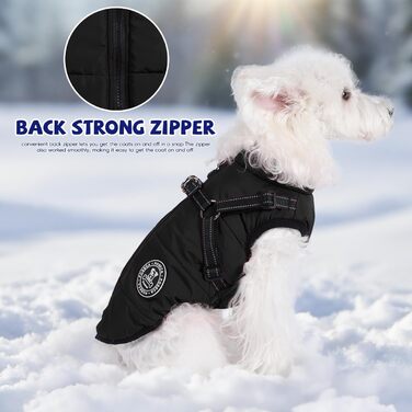 Зимова куртка для собак маленьких порід, водонепроникна, тепла, на шлейці, зелена L