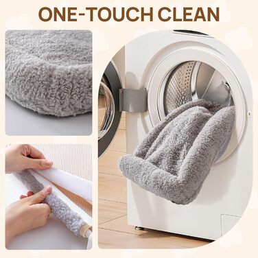 Кішка лежанка на вікно MEWOOFUN - 54x30 см, 2 шт., до 18 кг, сірий колір