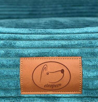 Ортопедичне ліжко для собак Elropet з м'якого корду, кошик для собак, XS/S/M/L/XL, блакитний колір, розмір XS (65x50x18 см)