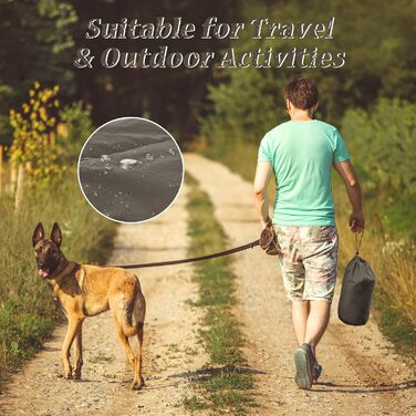 UNIKOME Лежанка для собак на винос: неслизька, антистатична, довговічна. Підходить для середніх та маленьких собак. Лежанка для подорожей, для дому та на вулицю (Коричневий+Сірий, 110*68 см)