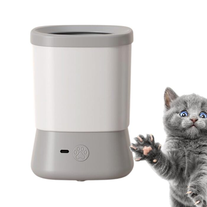 Очисник лап для собак, мийка лап | Водостійкий, 2 швидкості, аксесуари для чищення | Сірий