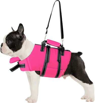 Жилет для плавання собак Fragralley, зелений (рожевий, XS)