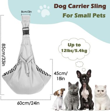 Pawaboo Сумка-переноска для собак та котів, зручна для подорожей, до 5.5 кг, квітковий принт + чорний (сірий)