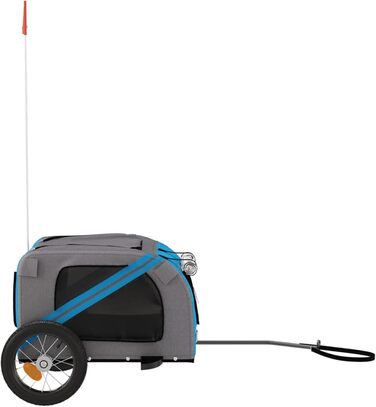 Причіп для собак на велосипед, Oxford, 30 кг, блакитний/сірий - Pet Trailer Model93869