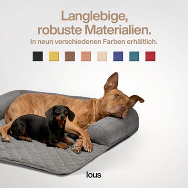 М'який килимок для собак на диван – ковдра для собак, ліжко для собак на диван – ручна робота, з бортиком, можна прати до 90°C, особливо м'який – розмір XL, приблизно 117x97x15 см (плюш, коричневий)