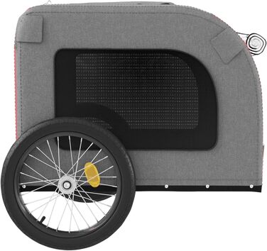 Причіп для велосипеда для собак, червоний та сірий, Oxford-Gewebe & Eisen, модель 93838