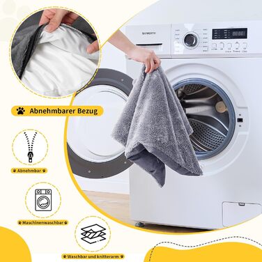 Ортопедичне ліжко для собак OUPEIWAWA, 62x50x17 см, сірого кольору, XL