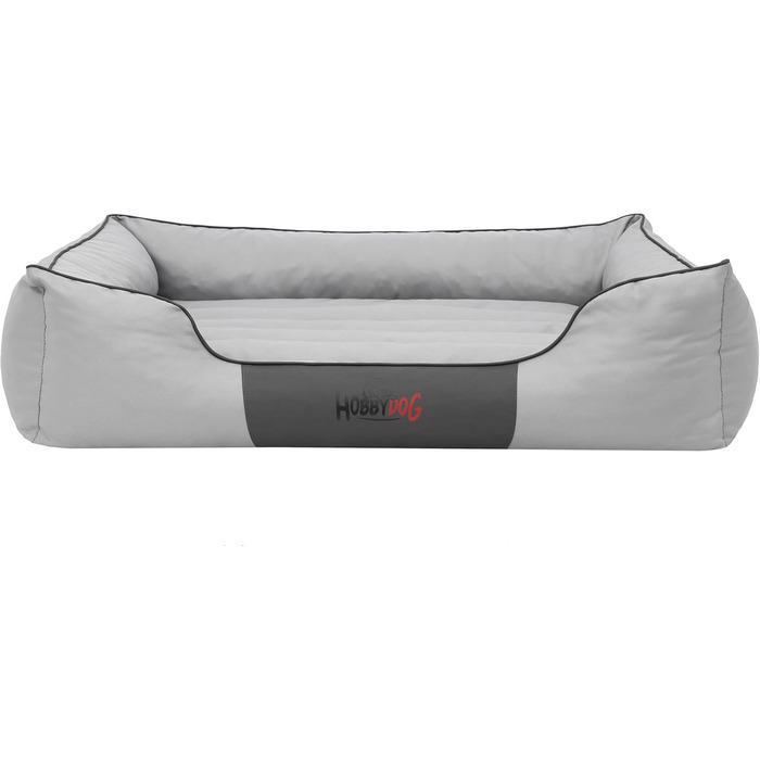 Крісло-ліжко для собак великих, середніх та маленьких порід - зручне ліжко для собак, сірого кольору, розмір L, 110 x 90 см, знімний та пральний чохол