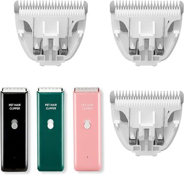 Професійна машинка для стрижки собак та котів, акумуляторна, бездротова, набір лез (3 шт.), стандарт