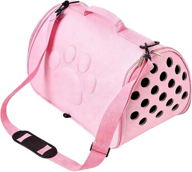 М'яка переноска для тварин - сумка-рюкзак для котів та інших домашніх улюбленців (Рожева, M)