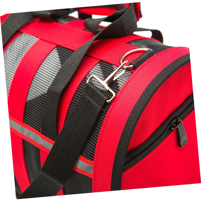 Прозора регульована переноска для домашніх тварин Toddmomy з сітчастою конструкцією, дихаюча та міцна. Маленька переноска для собак на винос з регульованим плечовим ременем. Практична переноска для транспортування.