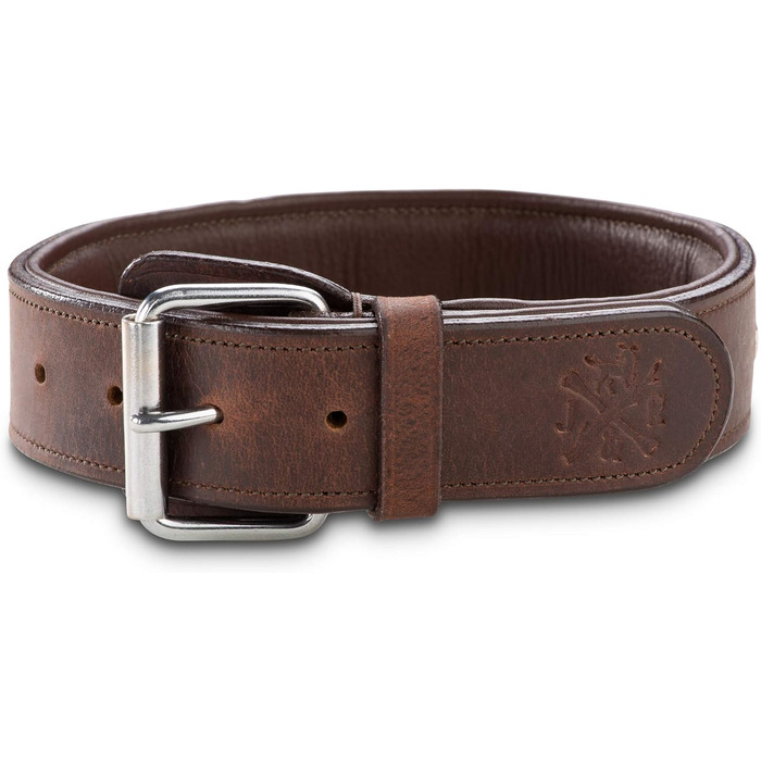 Преміум шкіряний нашийник для собак Джек Рассел з ручкою - міцний нашийник з натуральної шкіри буйвола Jack (L) (48.0-60.0см)