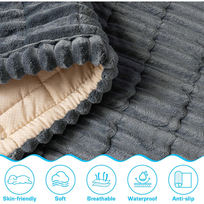 Автомобільний чохол на сидіння для собак, лежанка для авто, сумісний з подовжувачами сидінь, захист сидіння, неслизький, м'який, довговічний, для авто, вантажівок та SUV (Чорний та Білий, 59,9 x 129,5, Чорний та Білий, Темно-сірий, 24,8 x 54)