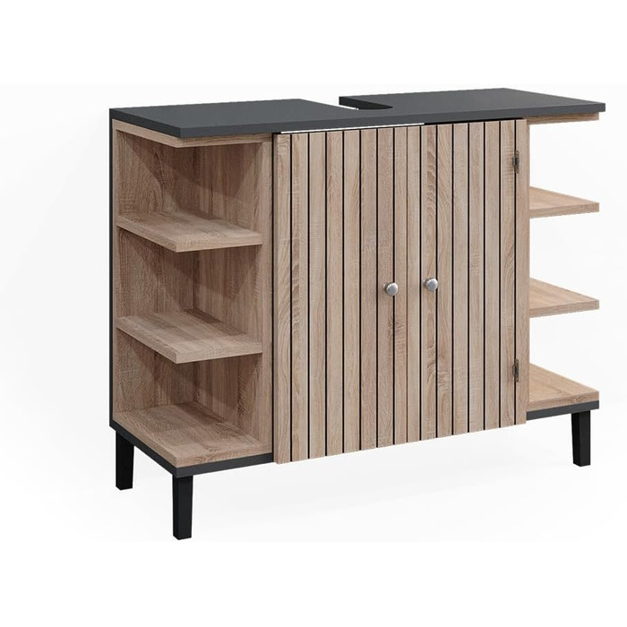 Підвісна тумба під умивальник Vicco Aquis Sonoma 30x81,8 см, меблі для ванної кімнати