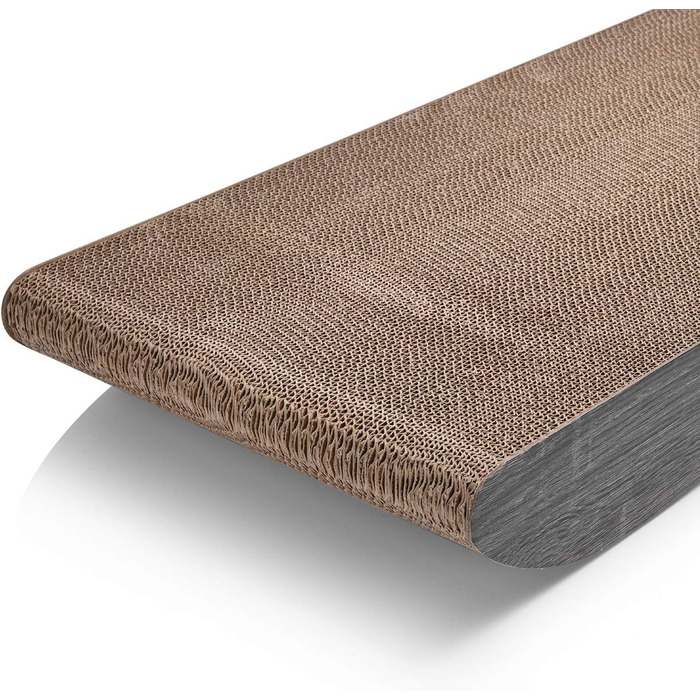 Когтеточка для котів CanadianCat Comet XL, 75x30x8 см, картон, з котячою м'ятою, темно-сіра