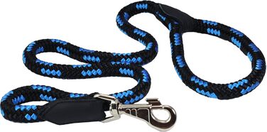 Собача повідок Dogs My Love, плетений, 1,8 м, синьо-чорний, XL, 1,8 см діаметр