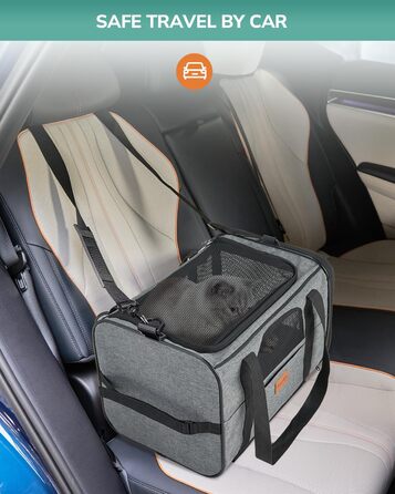 Трансформер для котів та собак Morpilot з колесами, сірий. Сумка-переноска для тварин, схвалена авіакомпаніями, для маленьких собак, великих котів, цуценят. Розміри: 43 x 28 x 28 см