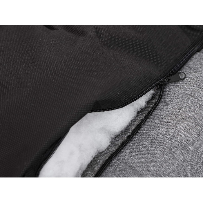 М'яке ліжко-софа для собак XXL (105x75 см) сірого кольору з екологічного льону