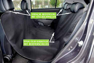 Водонепроникна захисна накидка на сидіння авто для собак та котів, 137x153 см, чорна