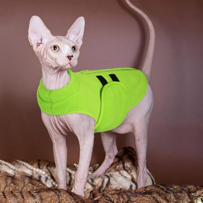 Теплий флісовий жилет для собак - флісова жилетка для маленьких та середніх собак, жилет для собак, теплий одяг для тварин, зелений (XS)