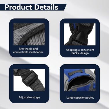 Рюкзак для собак Cyrank, набір посуду, жилет для собак, сумка для спорядження, рюкзак для собак, сумка для подорожей з відбиваючими смугами, жилет для собак Cyrank для великих собак (M)