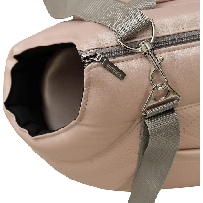 Сумка-переноска для собак та котів Boutique Zoo - рожева (штучна шкіра), до 5 кг