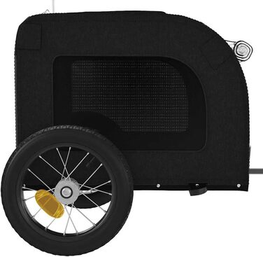 Причіп для велосипеда для собак, чорний, Oxford-Gewebe та залізо, LH82839