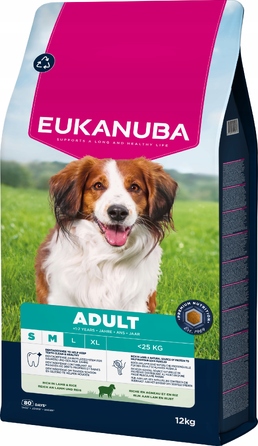 Сухий корм для собак Eukanuba для малих та середніх порід, ягня, 12 кг