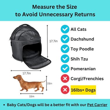 Трансформер-переноска для собак: переноска-автокрісло, переноска для котів, переноска для маленьких собак (сертифікована CPS 5 зірками)