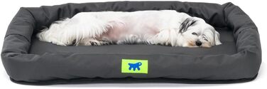 Ортопедичне собаче ліжко Ferplast для великих собак. Водонепроникна лежанка з кошиком, 61 x 46 x 5 см, чорна. Легко миється, зручна, з водонепроникним покриттям.