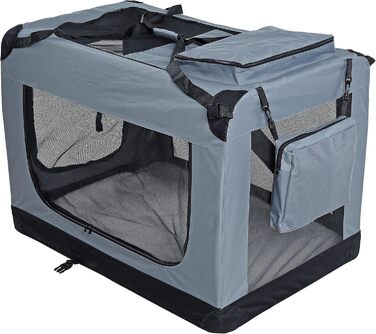 Транспортна переноска для собак та котів ESTEXO, XXXL, сірий колір