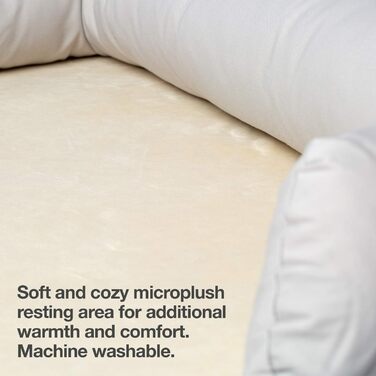 Ліжко для собак PetFusion з memory foam, 91 x 71 x 23 см, пісочник (плюш)