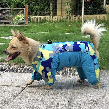 Зимова куртка для собак, теплий бавовняний халат, водонепроникна куртка для маленьких собак (3XL, світло-блакитний)