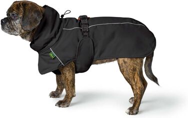 Теплий водовідштовхуючий теплий зимовий накид для собак HUNTER NORDBY, чорний, для маленьких собак, з відбиваючими елементами, машинне прання, розмір 44
