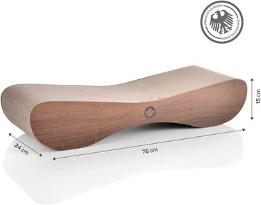 Кігтечка для котів CanadianCat Satellite 2.0 Lounge XXL | З гофрокартону з м'ятою | Колір: горіх | 76 x 24 x 24 см