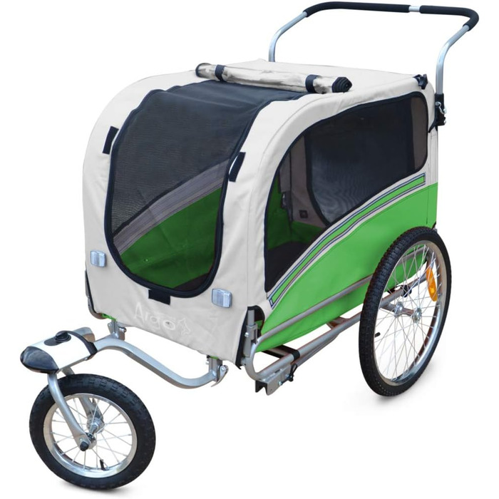 Причіп для собак Papilioshop Argo - великий, зелений (S-M-L)