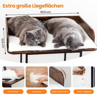 Комплекс для котів Kratzbaum XL 170 см: Дряпка-стовпчик, будиночок, платформа, гамак - Сірий котячий дерево для великих котів
