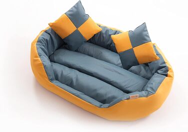 Килимок для собак та котів ESTEXO: м'яке ліжко-кошик з антиковзким покриттям, 65x50x20 см, бежевий