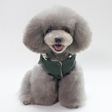 Теплий зимовий одяг для собак: куртка-худі для маленьких та середніх собак, камуфляжний колір, розмір S (обхват грудей 32 см)