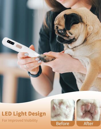 Професійний триммер для собак та котів PawTrim Pro: безшумний, акумуляторний, з LED-підсвічуванням, вологостійкий, бездротовий. Ідеально для обрізки подушечок лап, зони навколо очей.