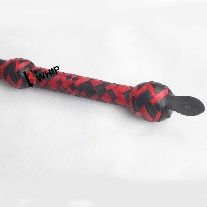 Бич для тренувань з кенгурячої шкіри, 4.6 м, 16 плетінь, для розвитку розривів, спорту, шкіряного живота та шкіряної ролики всередині, червоний та чорний