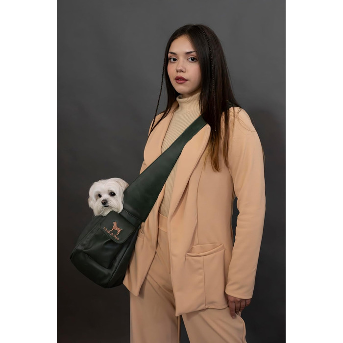Трансформер для собак Noah & Paw: переноска для маленьких собак до 10 кг з регульованим ременем та м'яким хутром. Подвійний захист, переноска для тварин з веганської шкіри
