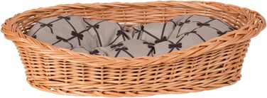 Корзина для тварин з ротангу, 40x30 см, бежева - ліжко для собак та котів